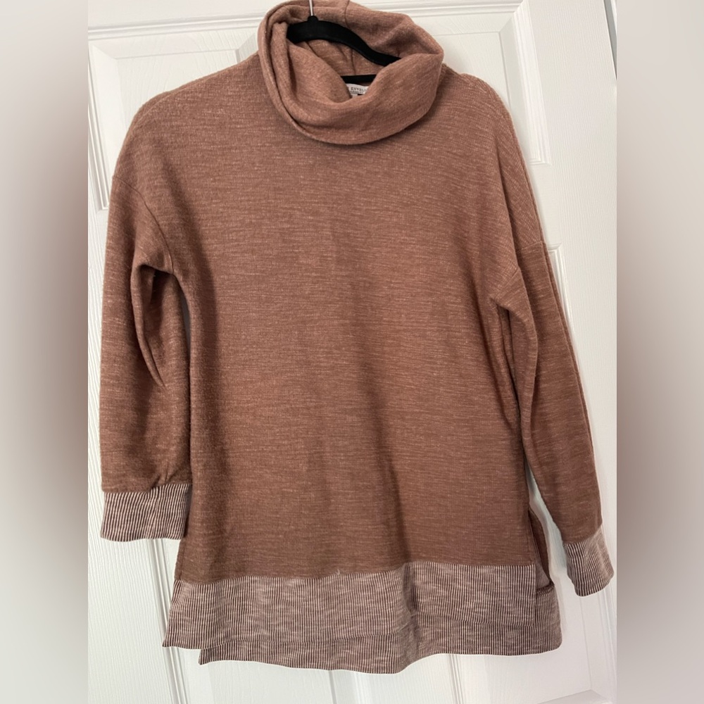 Brown turtleneck sweater